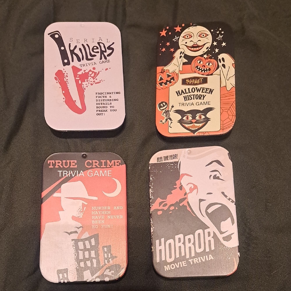 Trivia Game Set with Horror and Crime Themes
